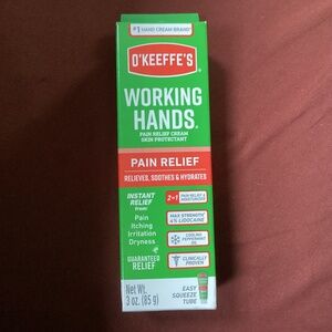 O’Keeffe’s Working Hands Pain Relief 3 oz NEW Expiration: 7/2026
